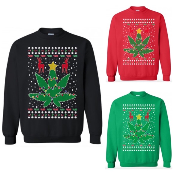 Other - Weed Marijuana Leaf Sweat Ugly Christmas Sweater